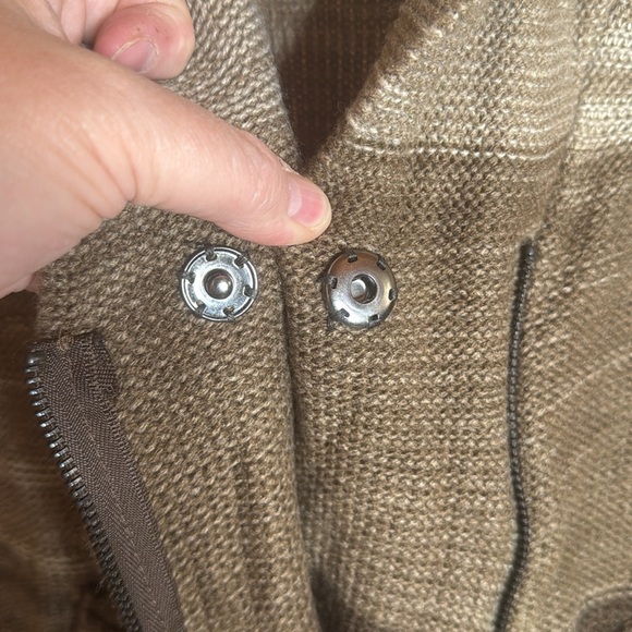 Field & Stream Brown Ombré Knit Sweater Cardigan Size Small Oversized - Picture 7 of 10